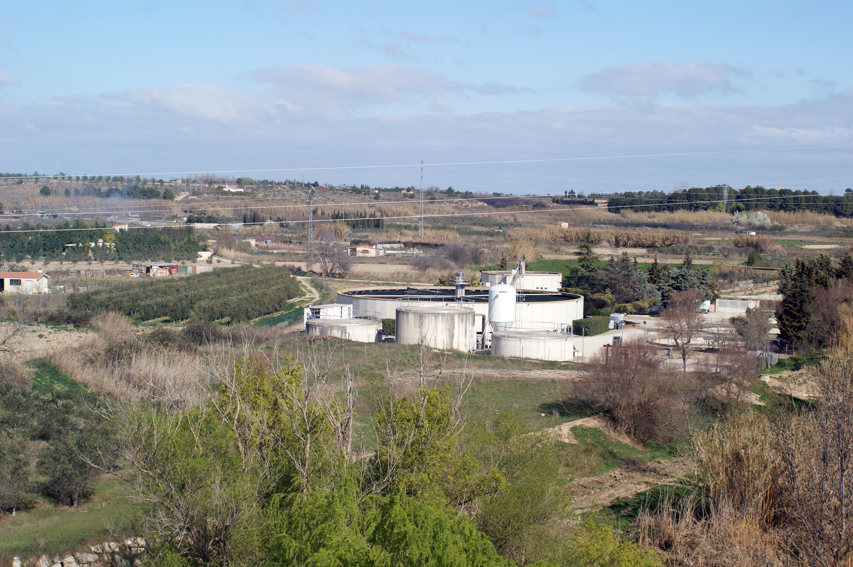Fotografía panorámica de la estación depuradora de Cintruénigo.