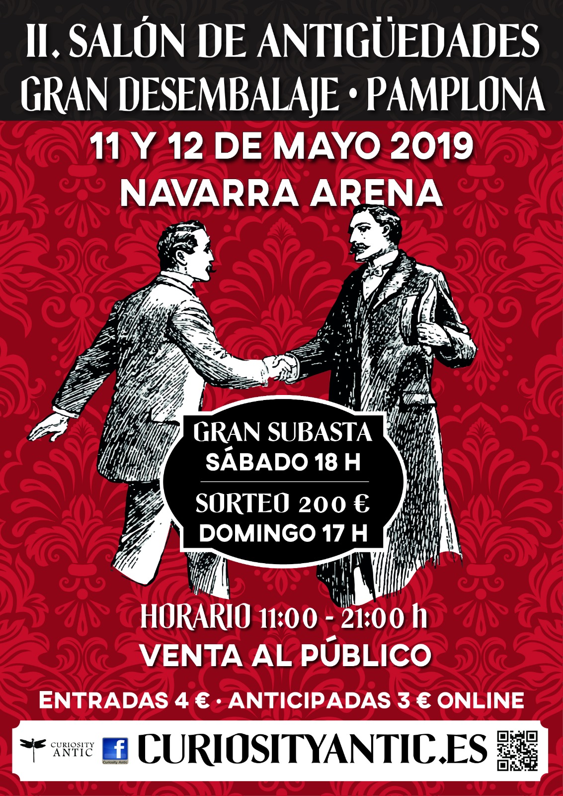 Cartel del II Salón de Antigüedades Gran desembalaje
