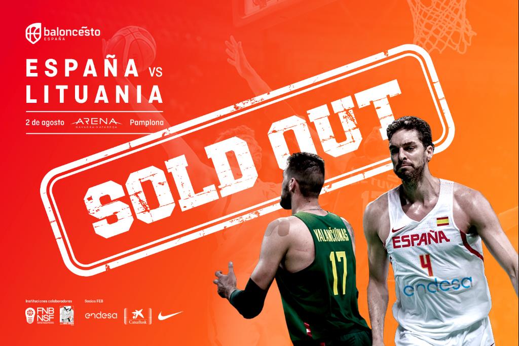 Fotografía del cartel del partido de baloncesto