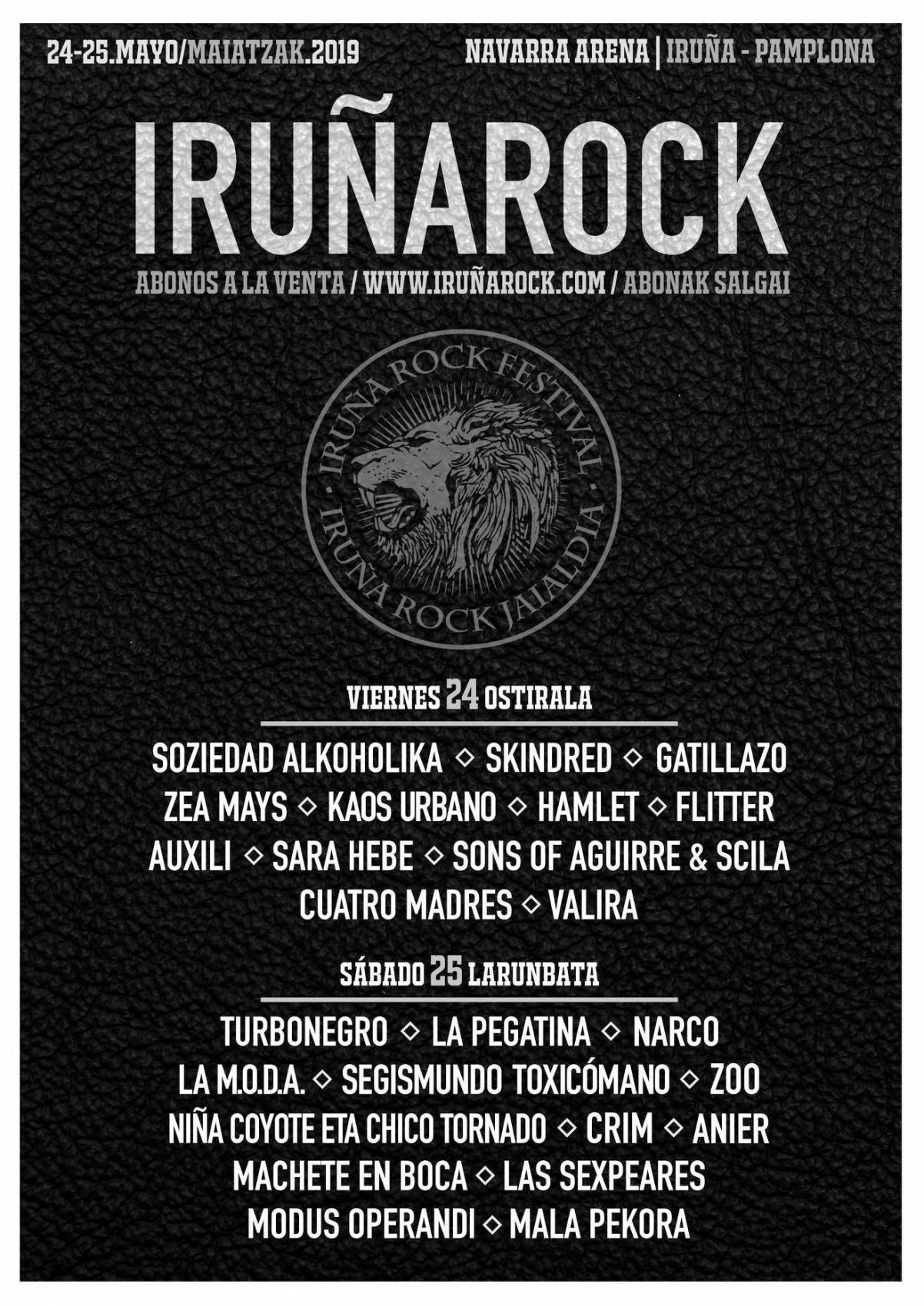 Cartel promocional del Festival Iruña Rock