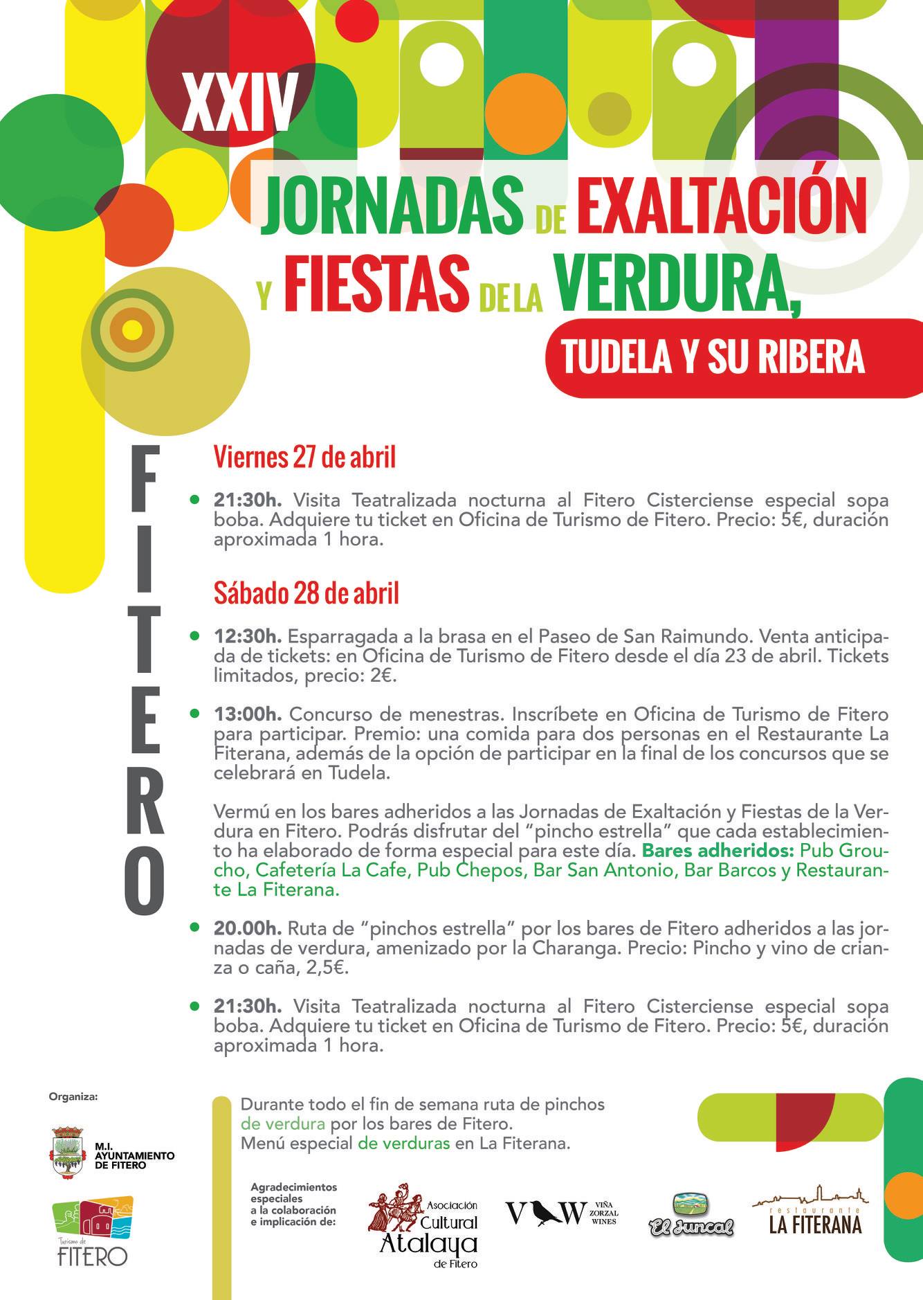 Fotografía del cartel de las jornadas de las verduras