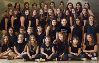 Fotografía de niños y niñas de la Federación de Coros de Navarra