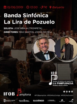 Cartel promocional del concierto «Banda Sinfónica La Lira de Pozuelo & José Sibaja»