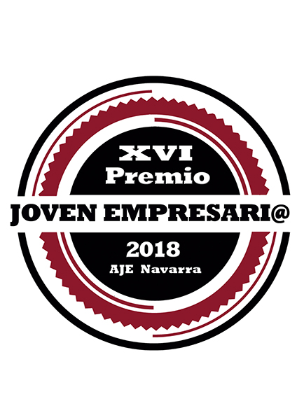Cartel promocional de XVI Premio Joven Empresario/a Navarro/a 2018