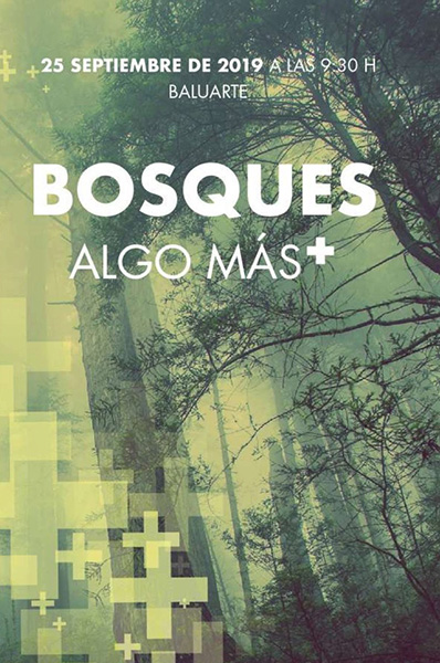 Cartel promocional de la jornada «Bosques, algo más»