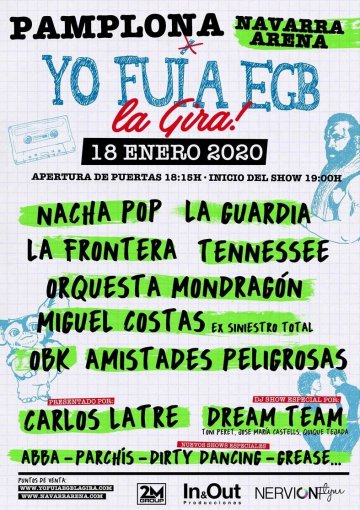 Cartel promocional de la gira «Yo fui a EGB»