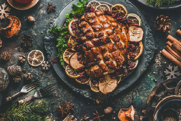 Fotografía de una receta de comida navideña