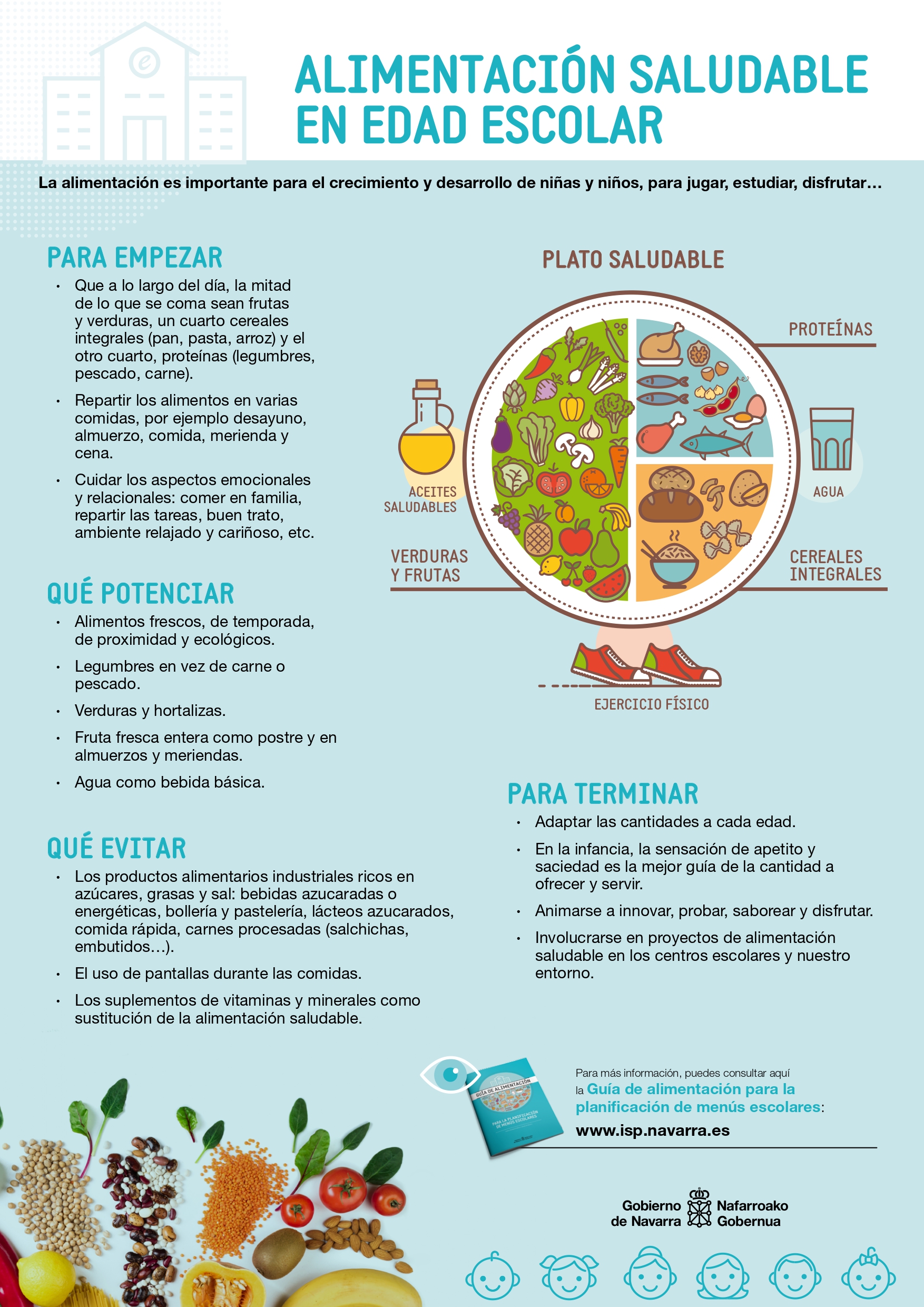 La Guía pretende ayudar a quienes gestionan los comedores escolares y a las familias y a planificar y conseguir una alimentación saludable en la etapa escolar, avanzando en la consecución de comedores escolares saludables, sostenibles y educativos.