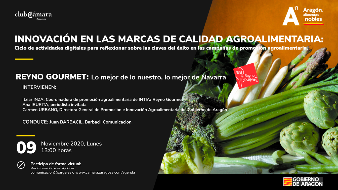 INTIA, sociedad pública adscrita al Departamento de Desarrollo Rural y Medio Ambiente del Gobierno de Navarra, es titular de la marca de garantía Reyno Gourmet, y entre sus finalidades se encuentra la promoción de los productos agroalimentarios.
