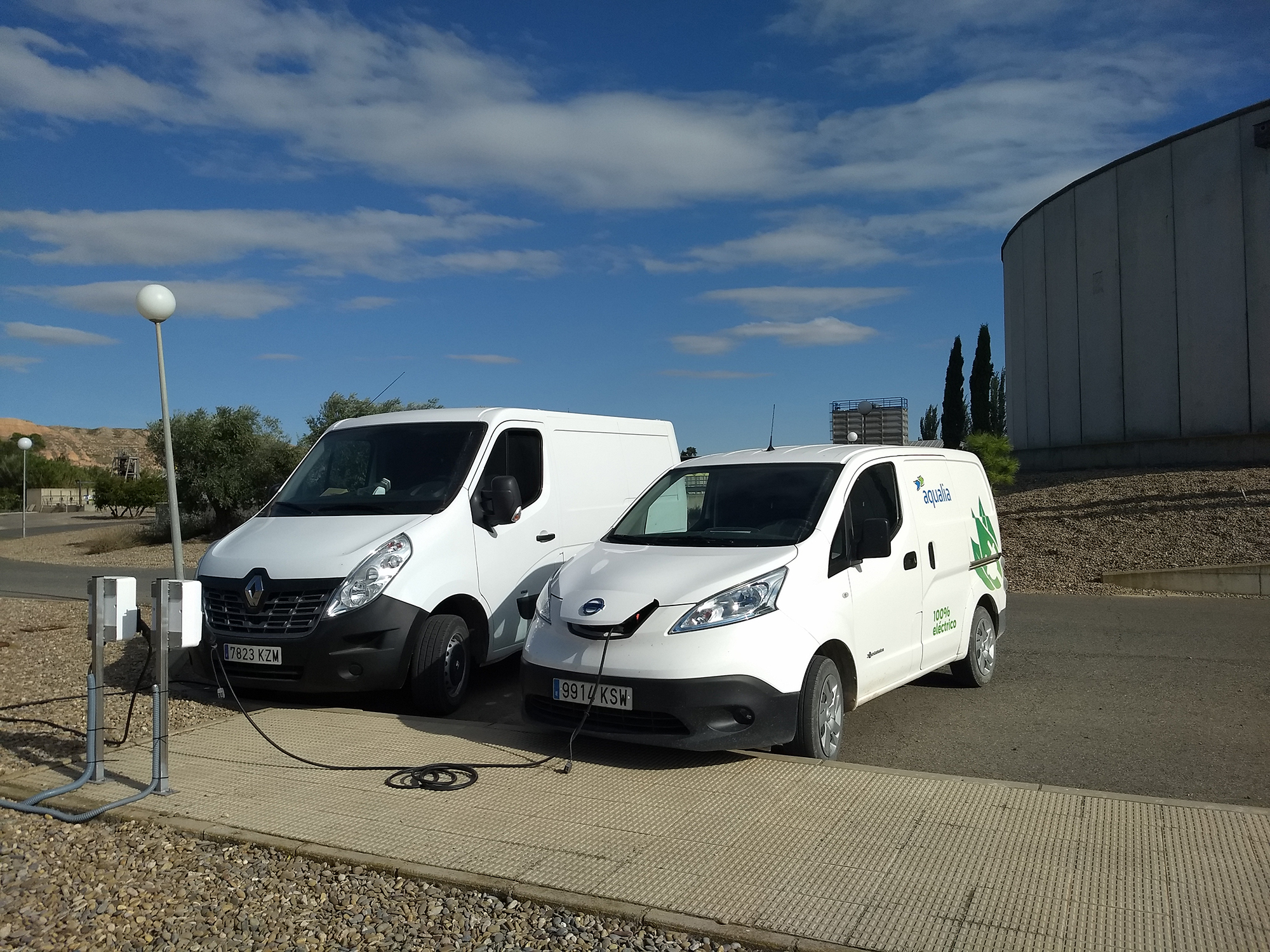 Punto de recarga de la Estación Depuradora de Aguas Residuales de Tudela, gestionada por la sociedad pública NILSA