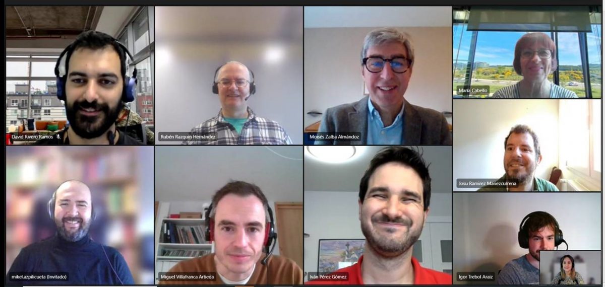 Pantallazo de una videoconferencia del equipo de trabajo de Tracasa integrado por 10 equipos.