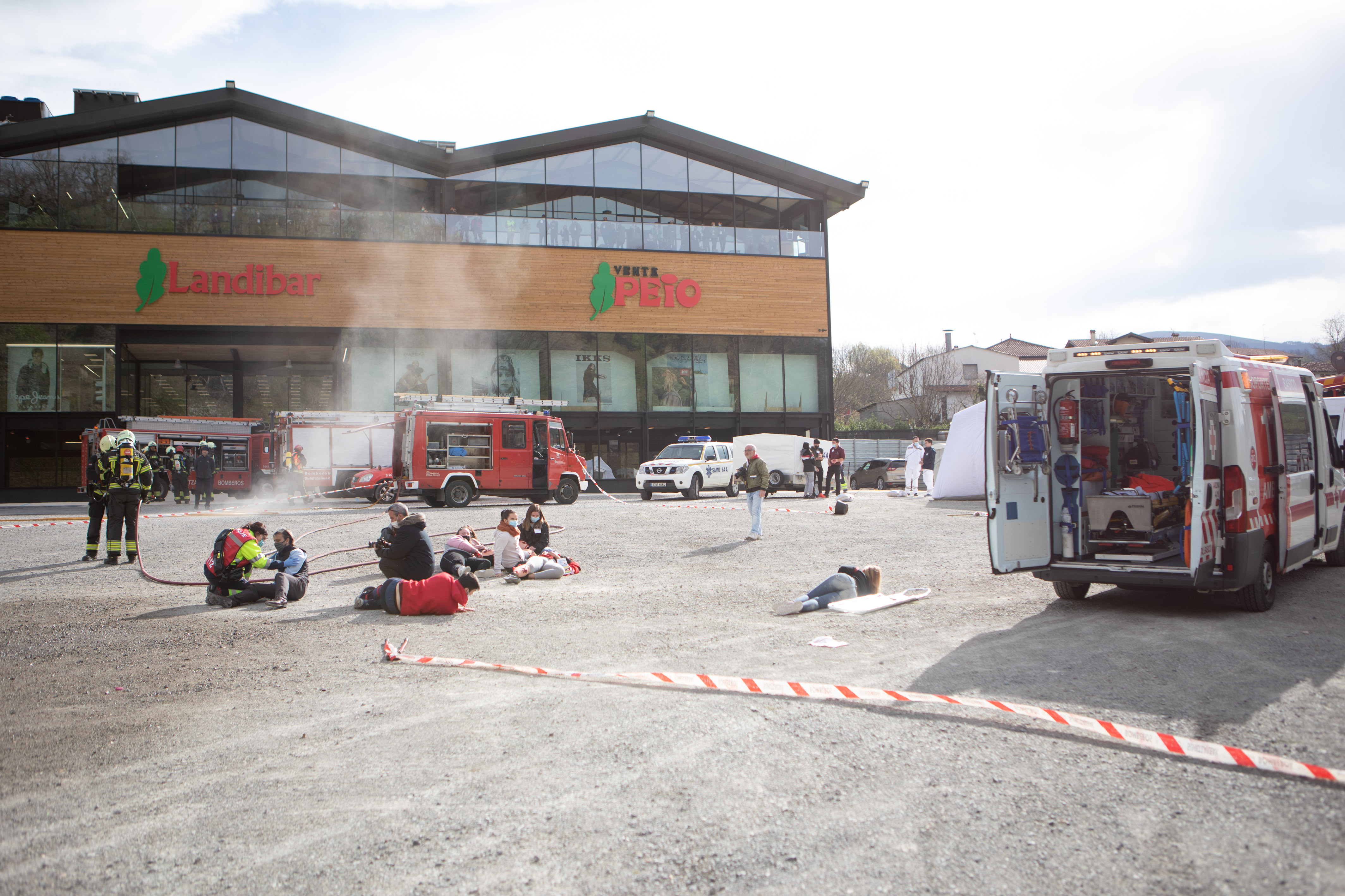 Fotografia durante un momento del simulacro