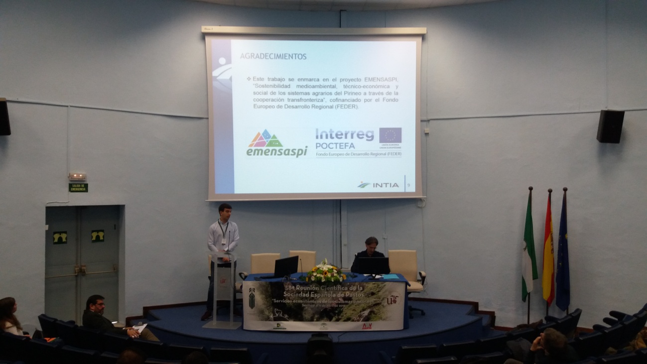 Jon Bienzobas, técnico de INTIA, durante su exposición