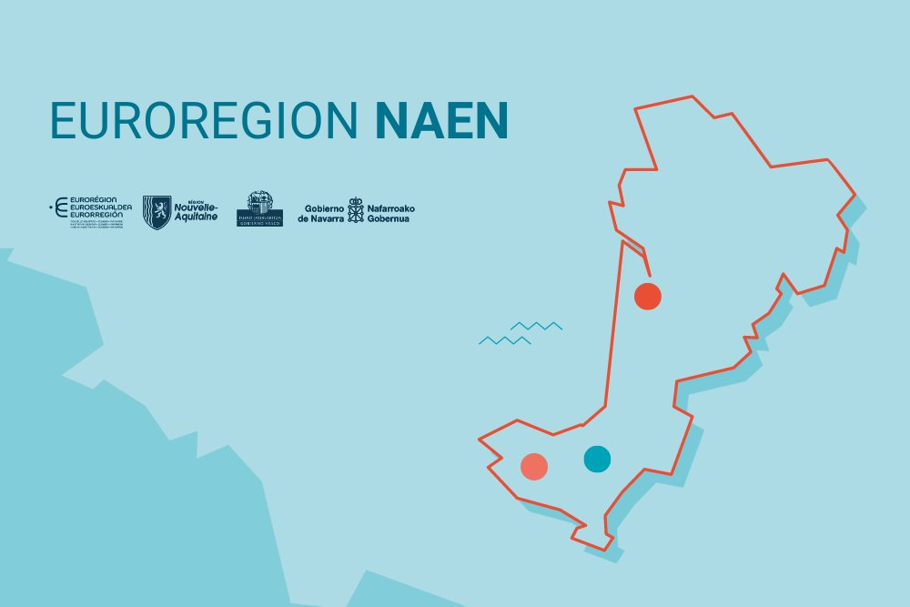 Fotografía del mapa de la eurorregión