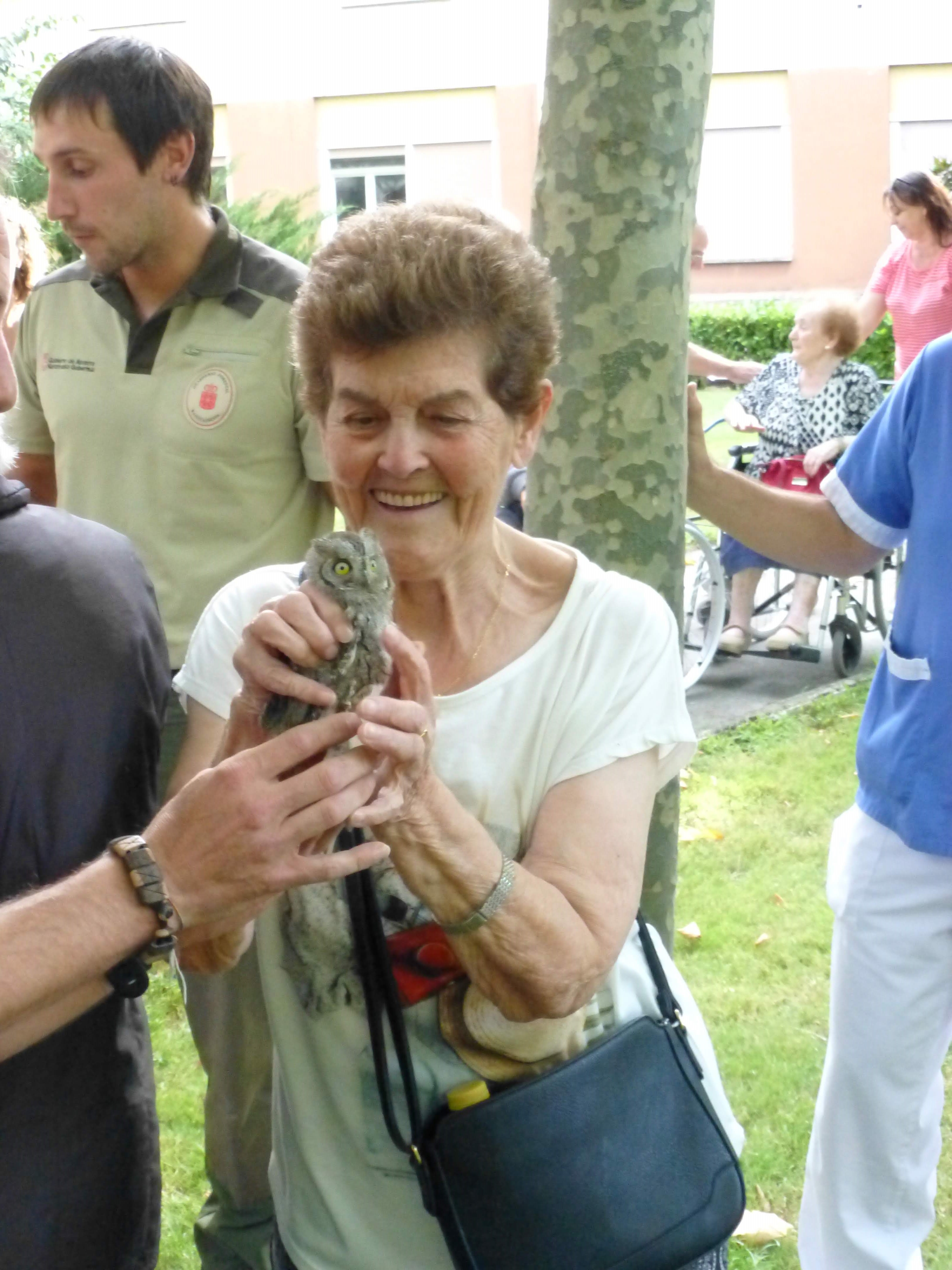 Imagen de la suelta de autillos en la Casa Misericordia.