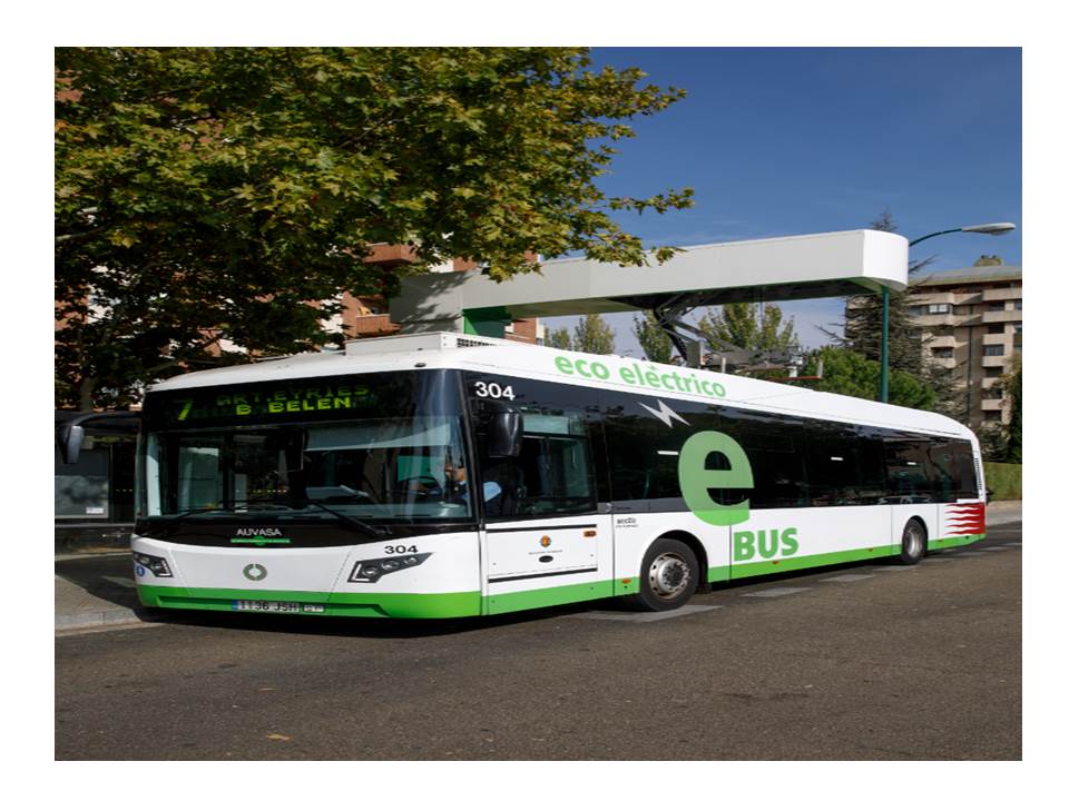 Fotografía de un autobús eléctrico