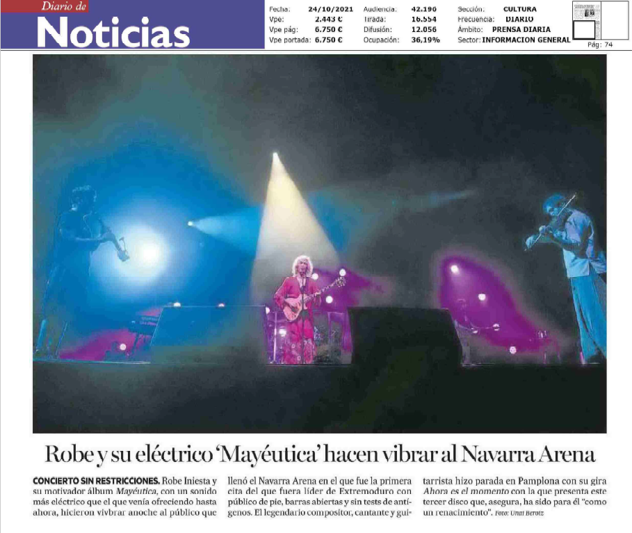 Fotografía del pantallazo de la noticia en la edición impresa del Diario de Noticias.