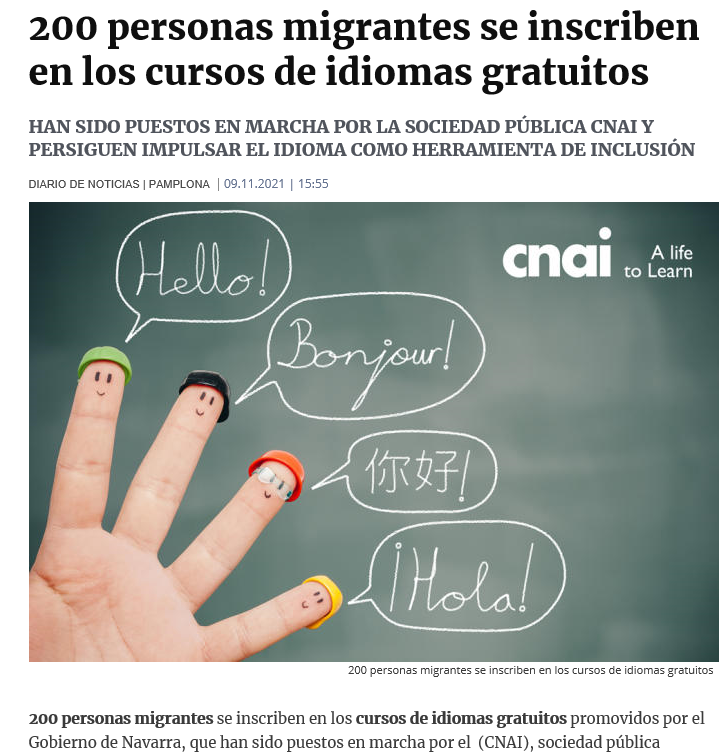 Fotografía del pantallazo de la noticia en la edición online del Diario de Noticias