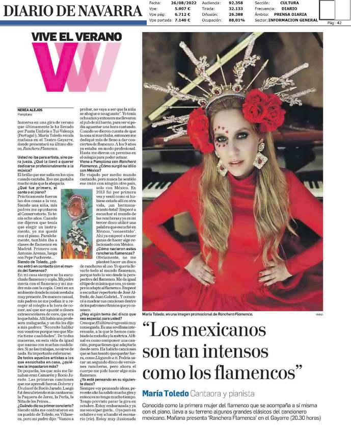 Fotografía del pantallazo de la noticia en la edición impresa del Diario de Navarra