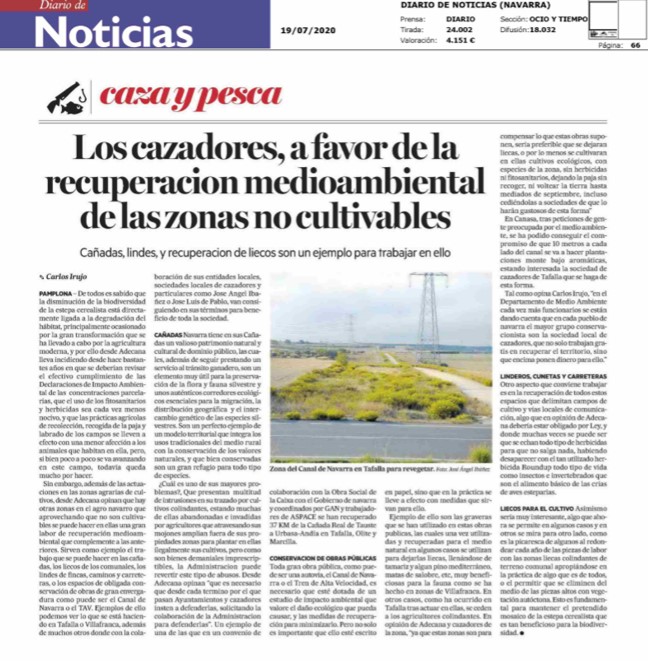 Recorte de la noticia publicada en la edición impresa de Diario de Noticias