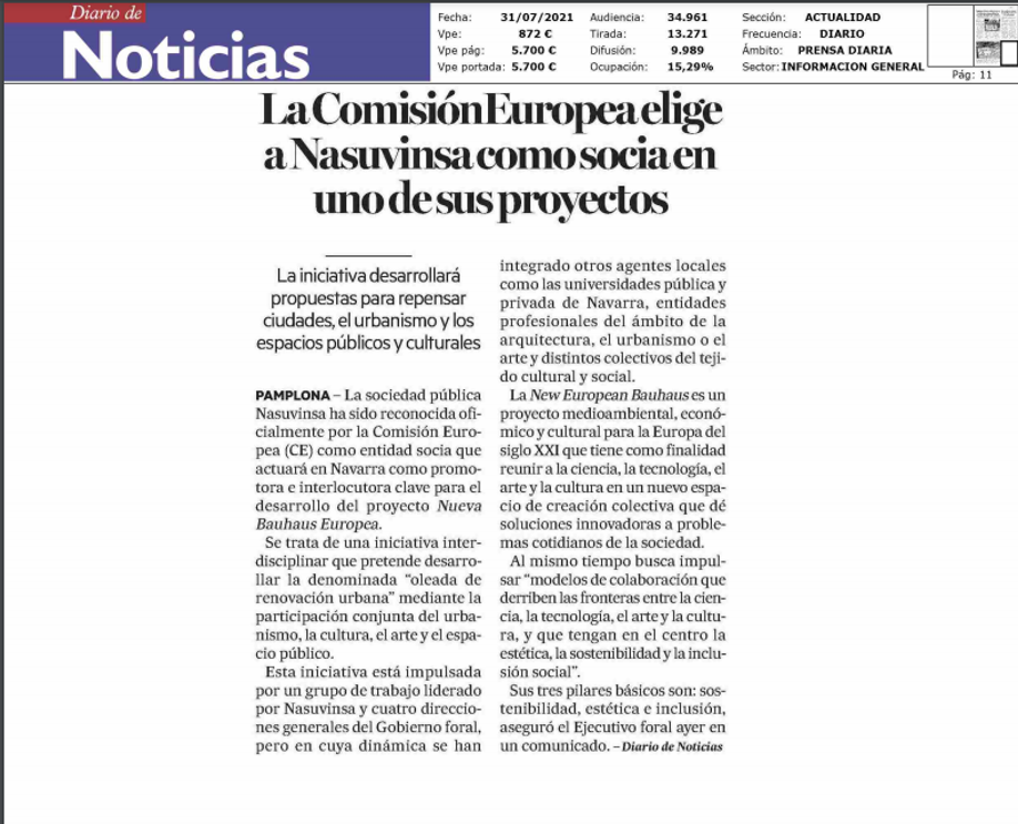 Recorte de la noticia publicada en la edición impresa de Diario de Noticias