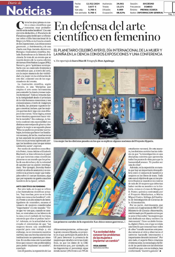 Fotografía del pantallazo de la noticia en la edición impresa del Diario de Noticias