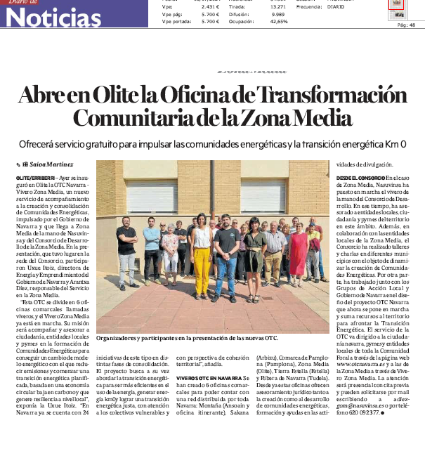 Fotografía del pantallazo de la noticia en la edición impresa del Diario de Noticias
