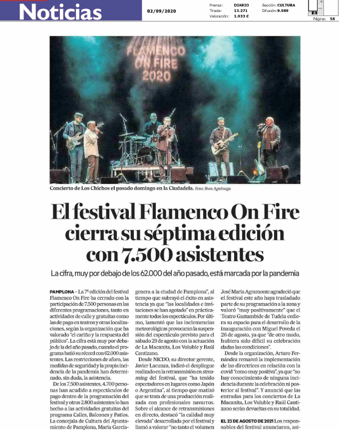 Noticia en la edición impresa del Diario de Noticias