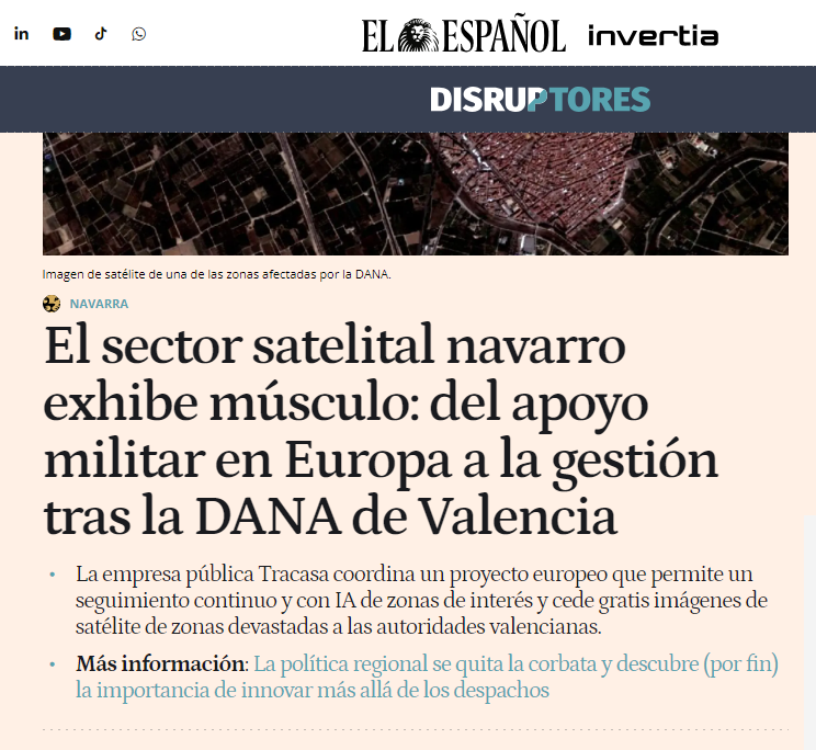 Fotografía del pantallazo de la noticia en la edición online de El Español