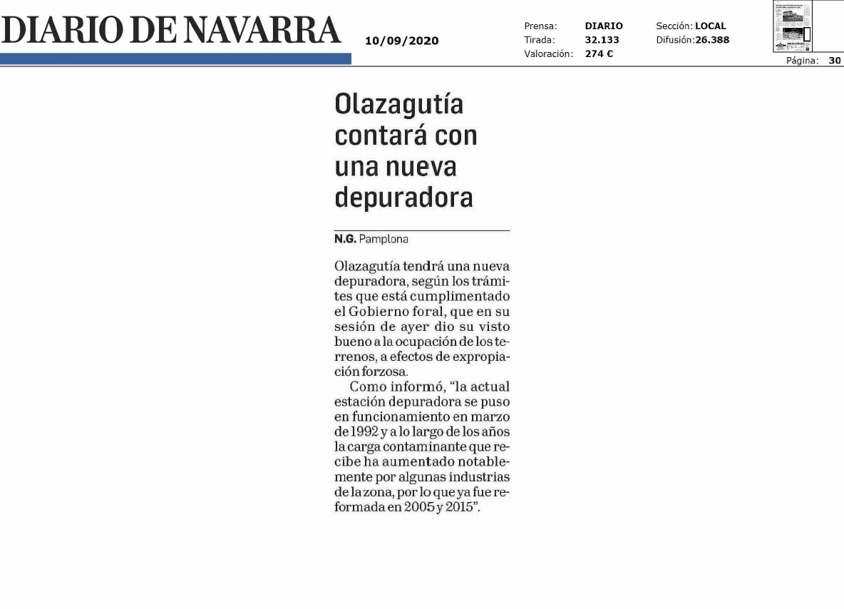 Noticia en la edición impresa de Diario de Noticias 