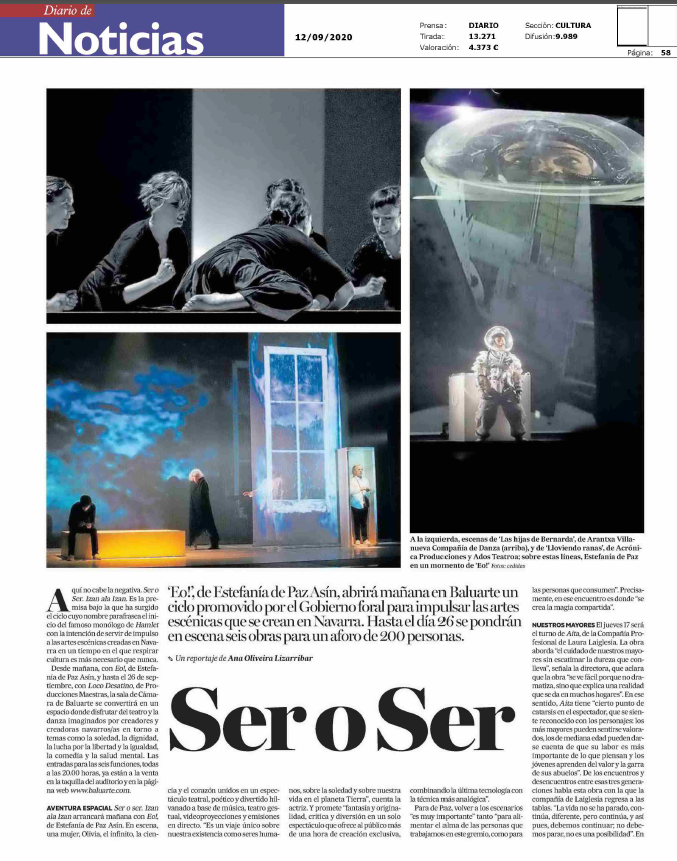 Noticias en la edición impresa del Diario de Noticias