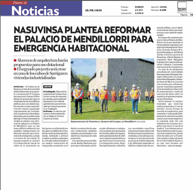 Noticia en la edición impresa del Diario de Noticias