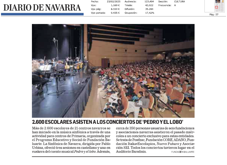 Fotografía del pantallazo de la noticia en la edición impresa del Diario de Navarra