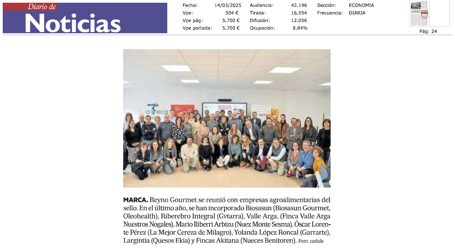 Fotografía del pantallazo de la noticia en la edición impresa de Diario de Noticias