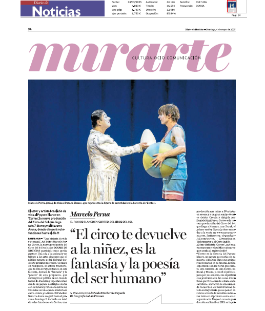 Fotografía del pantallazo de la noticia en la edición impresa de Diario de Noticias 