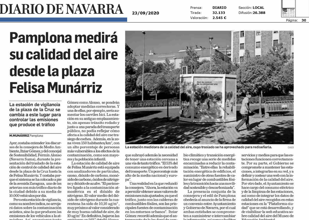 Noticia en la edición impresa del Diario de Navarra