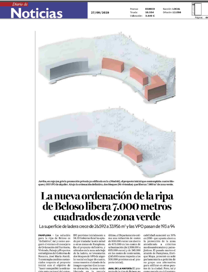 Noticia en la edición impresa del Diario de Noticias