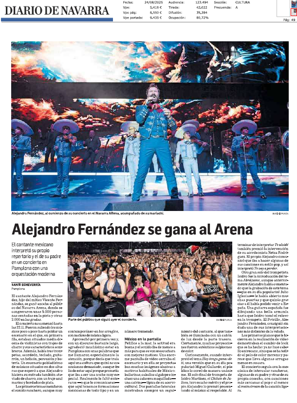 Fotografía del pantallazo de la noticia en la edición impresa del Diario de Navarra
