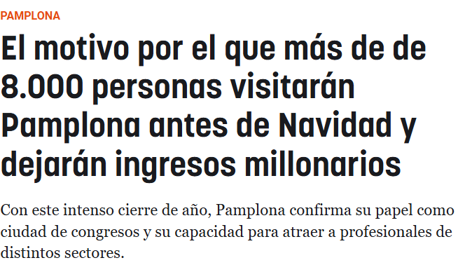 Fotografía del pantallazo de la noticia en la edición online de Navarra.com