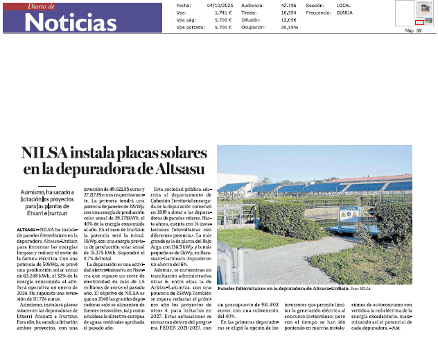 Fotografía del pantallazo de la noticia en la edición impresa del Diario de Noticias