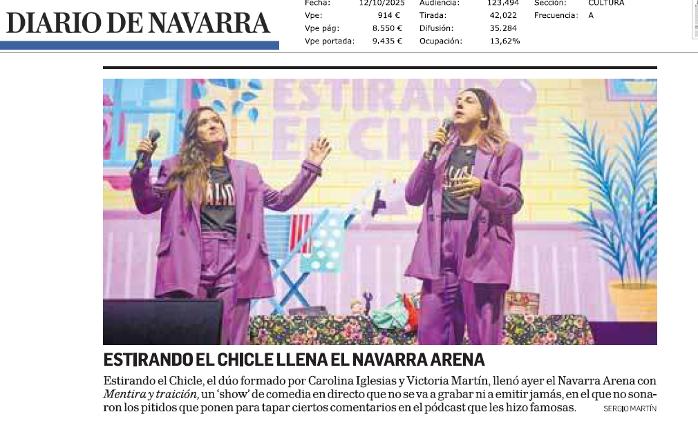 Fotografía del pantallazo de la noticia en la edición impresa del Diario de Navarra