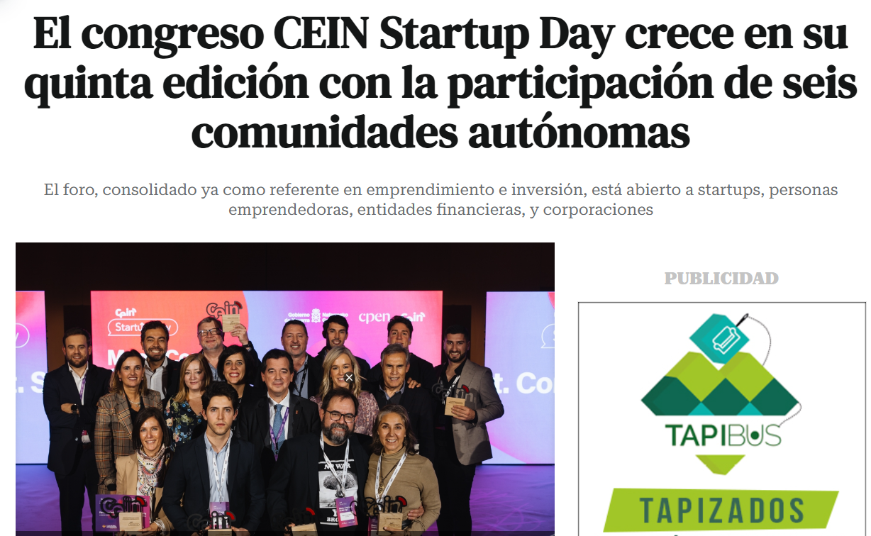 Fotografía del pantallazo de la noticia en la edición online de Pamplona Actual 