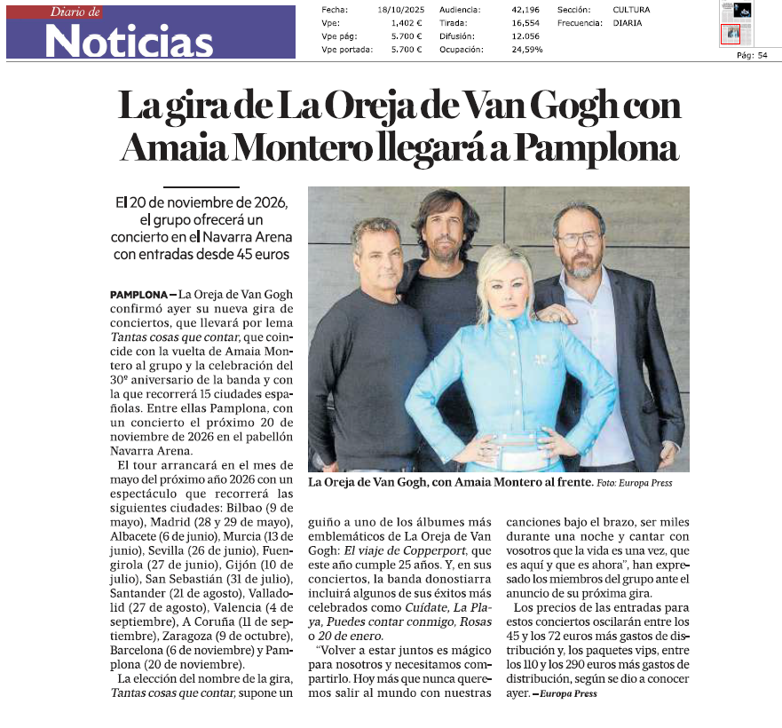 Fotografía del pantallazo de la noticia en la edición impresa de Diario de Noticias