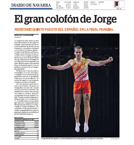 Fotografía del pantallazo de la noticia en la edición impresa de Diario de Navarra