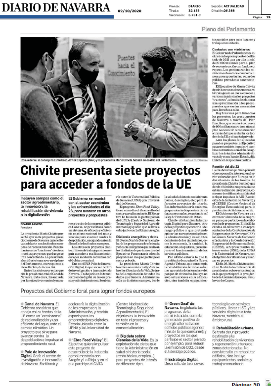 Noticia en la edición impresa del Diario de Navarra