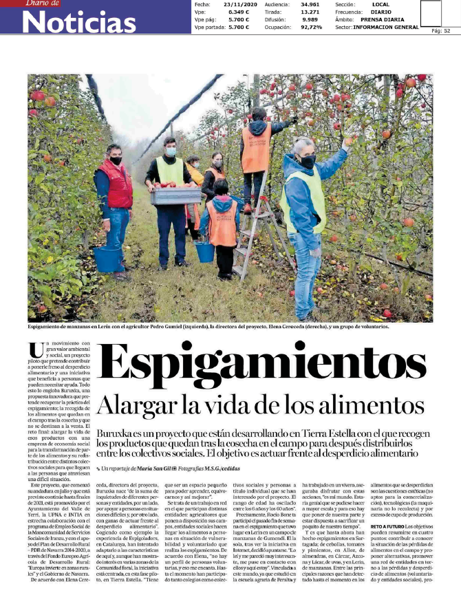 Noticia en la edición impresa del Diario de Noticias