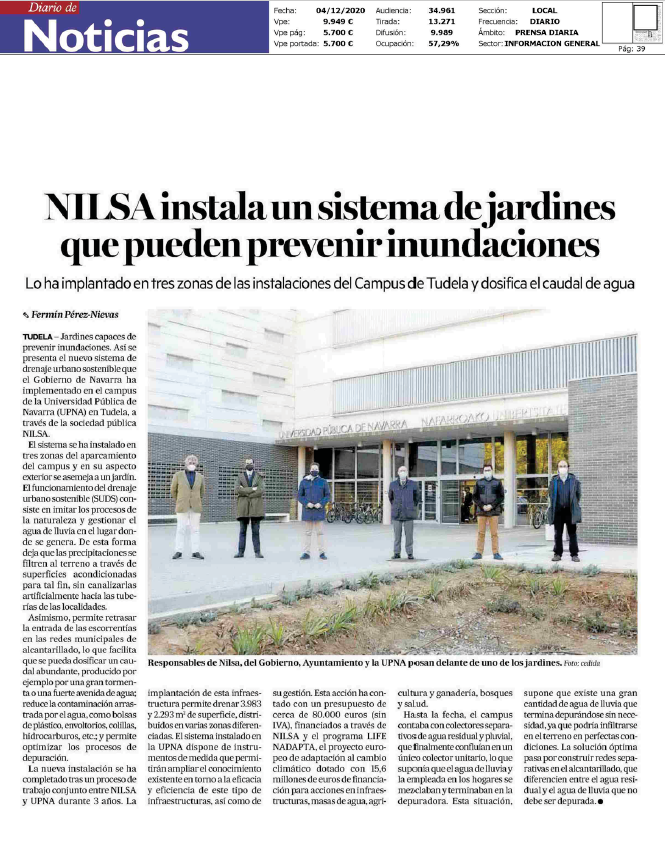 Noticia en la edición impresa del Diario de Noticias