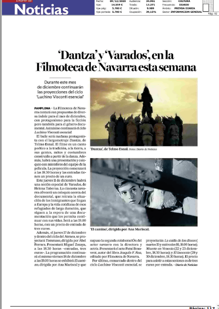Noticia en la edición impresa del Diario de Noticias
