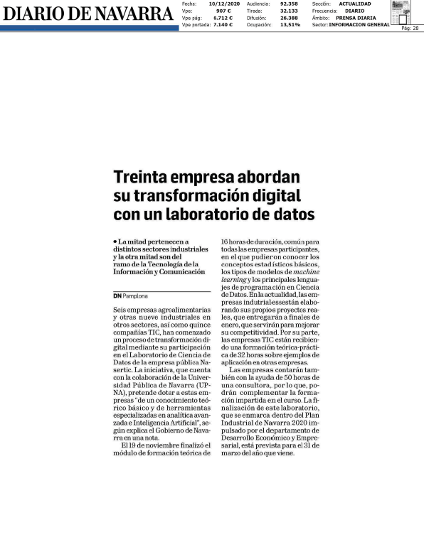 Noticia en la edición impresa del Diario de Navarra