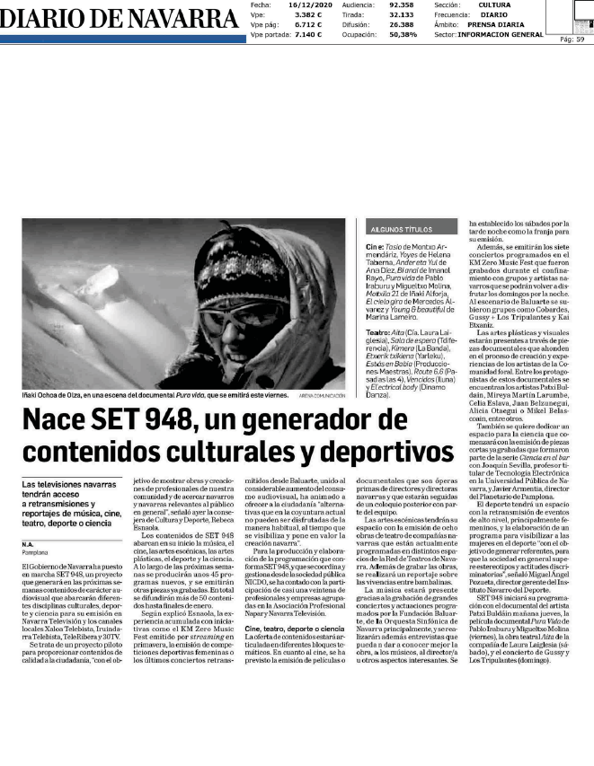 Noticia en la edición impresa del Diario de Navarra